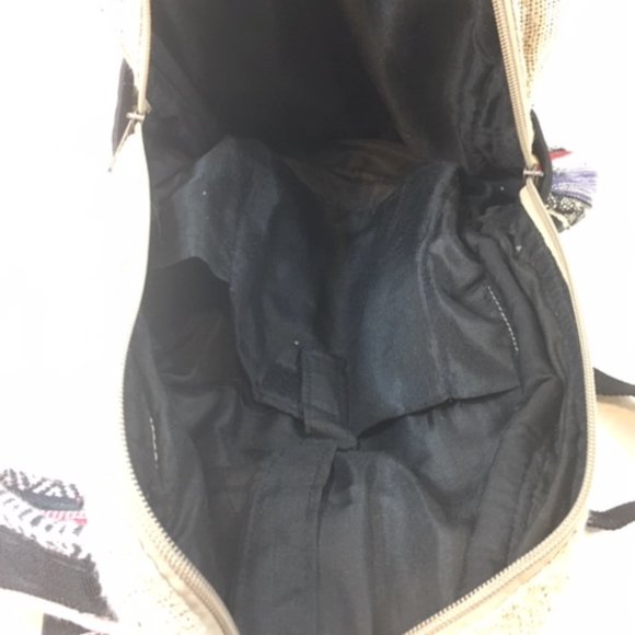 100% Pure Hemp BOHO Backpack MultiColored Adjustable From Nepal Handmade - Picture 7 of 13